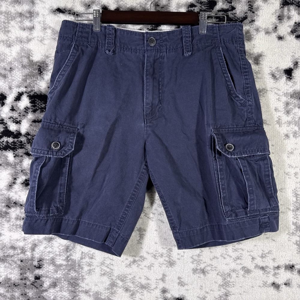 American Eagle Cargo Shorts Mens Size 33 Navy Y2k 90s Pockets Casual